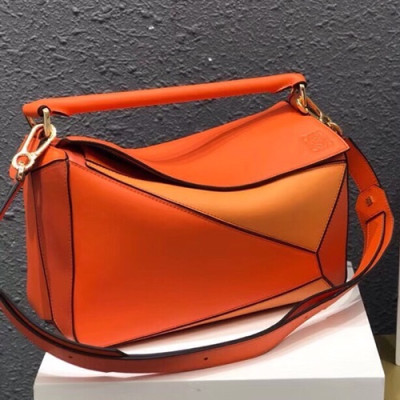 Loewe 2019 Puzzle Medium Shoulder Bag, 29CM - 로에베 2019 퍼즐 미듐 숄더백 ,LOEB0177, 29CM,오렌지