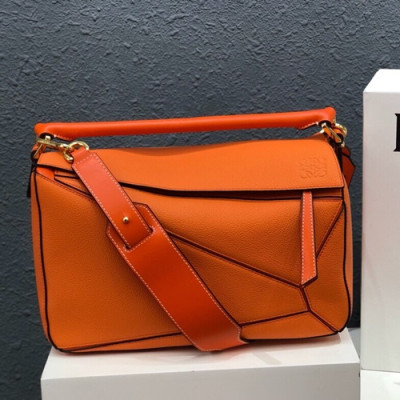 Loewe 2019 Puzzle Medium Shoulder Bag, 29CM - 로에베 2019 퍼즐 미듐 숄더백 ,LOEB0192, 29CM,오렌지