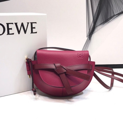 Loewe 2019 Gate Mini Shoulder Bag, 15CM - 로에베 2019 게이트 미니 숄더백 ,LOEB0232,15CM, 퍼플레드