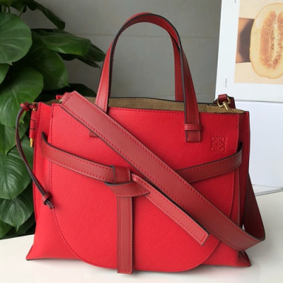 Loewe 2019 Gate Large Tote Shoulder Bag,38CM - 로에베 2019 게이트 라지 토트 숄더백 ,LOEB0272, 38CM,레드