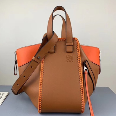 Loewe 2019 Hammock Small Tote Shoulder Bag, 29CM - 로에베 2019 해먹 스몰 토트 숄더백 ,3047-LOEB0278, 29CM, 브라운