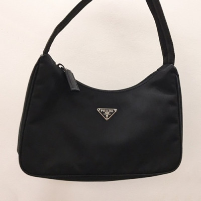 Prada 2019 Nylon Hobo Tote Shoulder Bag,23CM - 프라다 2019 나일론 호보 토트 숄더백,1N1416-1,23cm,블랙