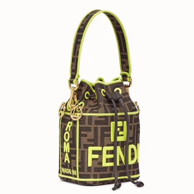 Fendi 2019 Mon Tresor Bucket Tote Shoulder Bag ,18CM - 펜디 2019 몬 트레조 버킷 토트 숄더백  FENB0426,18CM,브라운(옐로우)