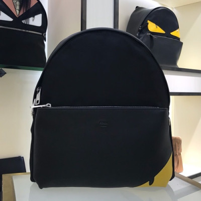 Fendi 2019 Nylon & Leather Back Pack ,38CM - 펜디 2019 나일론& 레더 남여공용 백팩   FENB0427,38CM,블랙