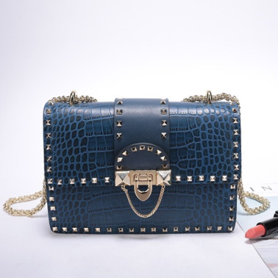 Valentino 2019  Leather Shoudler Cross Bag,21CM - 발렌티노 2019 레더 숄더 크로스백,VTB0713,21CM,블루