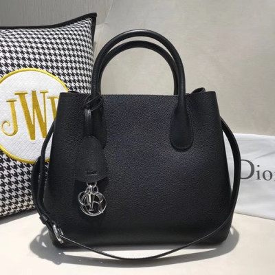 Dior 2019 Leather Tote Shoulder Bag,25CM - 디올 2019 레더 토트 숄더백 DIOB0368,25CM,블랙