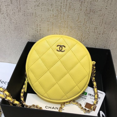 Chanel 2019 Women Mini Cross Bag,12cm - 샤넬 2019 여성용 미니 크로스백 CHAB0825, 12cm,옐로우