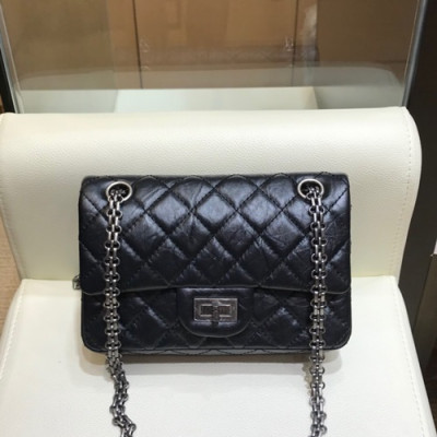 Chanel 2019 Women  Chain Leather Shoulder Bag ,20CM - 샤넬 2019 여성용 체인 레더 숄더백 CHAB0837,20CM,블랙(은장)