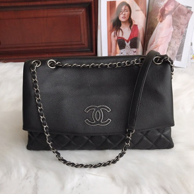 Chanel 2019 Women Leather Chain Shoulder Bag ,32CM - 샤넬 2019 여성용 레더 체인 숄더백,CHAB0861,32CM,블랙