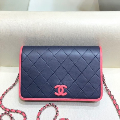 Chanel 2019 WOC Chain Cross Bag,19CM - 샤넬 2019 WOC 체인 크로스백,CHAB0882,19CM,네이비