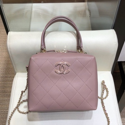 Chanel 2019 Leather Tote Shoulder Bag ,20CM - 샤넬 2019 레더 토트 숄더백  CHAB0886,20CM,연퍼플핑크