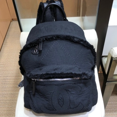 Chanel 2019 Wool Blend Women Back Pack ,39CM - 샤넬 2019 울 혼방 여성용 백팩,CHAB0896,39CM,블랙