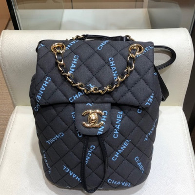 Chanel 2019 Canvas Women Back Pack ,22CM - 샤넬 2019 캔버스 여성용 백팩,CHAB0898,22CM,블랙