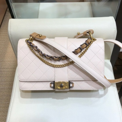 Chanel 2019 Leather Large Shoulder Bag ,25CM - 샤넬 2019 레더 여성용 라지 숄더백  CHAB0923,25CM,연베이지