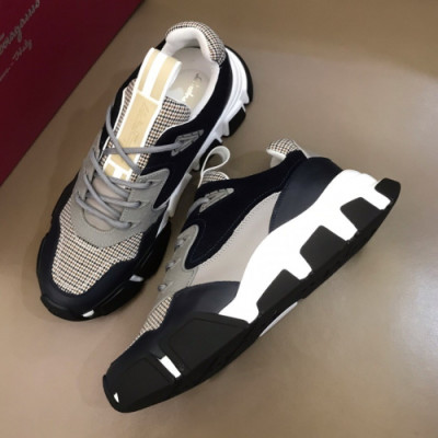 Ferragamo 2018 Mens Business Logo Leather Runner - 페라가모 남성 비지니스 로고 레더 러너 Fer06x.Size(240 - 275).그레이