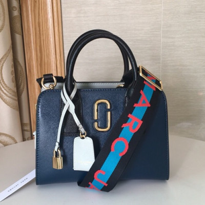 Mark Jacobs 2019 Leather Women Tote Shoulder Bag,25cm - 마크제이콥스 2019 레더 여성용 토트 숄더백,MJB0049,25cm,네이비