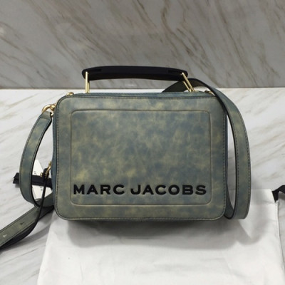 Mark Jacobs 2019 Leather Women Box Tote Shoulder Bag,23cm - 마크제이콥스 2019 레더 여성용 박스 토트 숄더백,MJB0082 ,23cm,블루