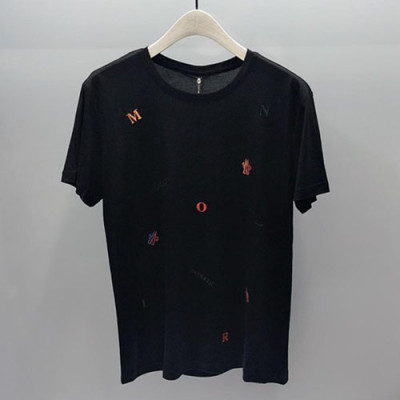 Mocler 2019 Mens Logo Cotton Short Sleeved T-shirt - 몽클레어 남성 로고 반팔티 MocTS0002.Size(m - 3xl).블랙