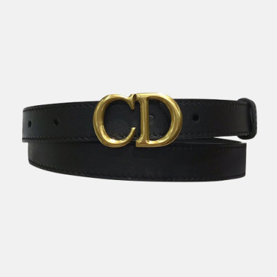 Christian Dior 2019 Ladies Leather Belt - 크리스챤 디올 2019 여성용 레더 벨트 DIOBT0003,Size(2.0CM).블랙