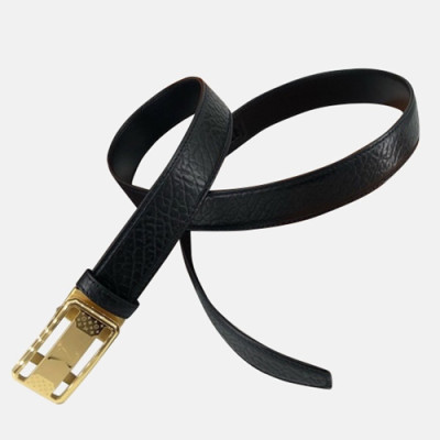 Louis vuitton 2019 Mens Initial Logo Buckle Leather Belt - 루이비통 2019 남성용 이니셜 로고 버클 레더 벨트 LOUBT0006.Size(3.5cm).블랙