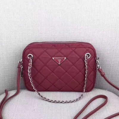 Prada 2019 Nylon Tote Shoulder Cross Bag,22CM - 프라다 2019 나일론 토트 숄더 크로스백,BL0910-3,22cm,레드