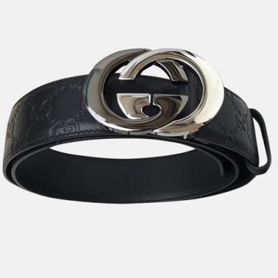 Gucci 2019 Mens Leather Belt - 구찌 2019 남성용 레더 벨트 GUBT0002.Size(4.0cm).블랙