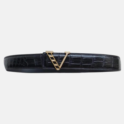 Louis vuitton 2019 Mens Crocodile Leather Belt - 루이비통 2019 남성용 크로커다일 레더 벨트 LOUBT0019.Size(3.8cm).블랙