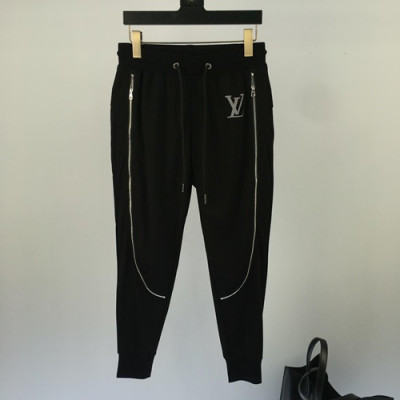 Louis vuitton 2019 Mens Initial Logo Casual Training Pants - 루이비통 남성 이니셜 로고 캐쥬얼 트레이닝 바지 Loupa0027.Size(m - 3xl).블랙