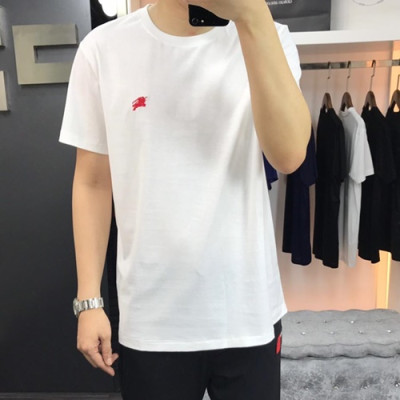 Burberry 2019 Mens Logo Polo Cotton Short Sleeved Tshirt - 버버리 남성 로고 폴로 코튼 반팔티 BurTS0048.Size(M- 3xl).화이트