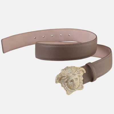 Versace 2019 Mens Leather Belt - 베르사체 2019  남성용  레더 벨트 VERBT0003.Size(4.0cm).브라운은장,브라운금장(화이트큐빅),브라운금장(블랙큐빅)