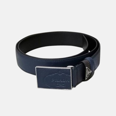 Prada 2019 Mens Business Leather Belt - 프라다 2019 남성 신상 비지니스 레더 벨트 PRABT0004.Size(3.5cm).블루