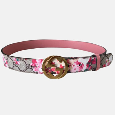 Gucci 2019 Ladies Leather Belt - 구찌 2019 여성용 레더 벨트 GUBT0021.Size(3.4cm).핑크