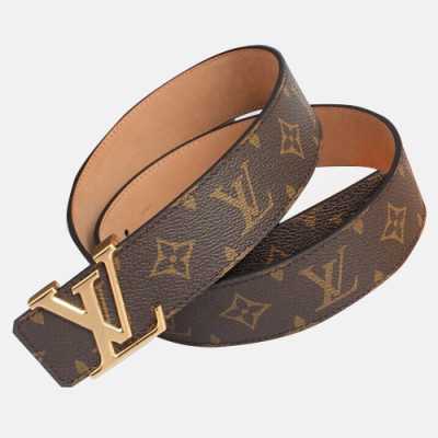 Louis vuitton 2019 Mens Canvas & Leather Belt - 루이비통 2019 남성용  캔버스 & 레더 벨트 LOUBT0026.Size(3.8cm).브라운