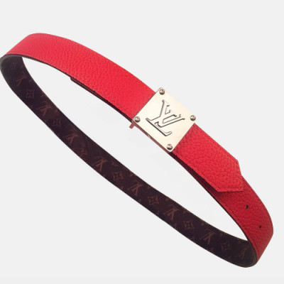 Louis vuitton 2019 Ladies Reversible Canvas & Leather Belt - 루이비통 2019 여성용 리버시블 캔버스 & 레더 벨트 LOUBT0030.Size(3.0cm).레드