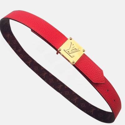 Louis vuitton 2019 Ladies Reversible Canvas & Leather Belt - 루이비통 2019 여성용 리버시블 캔버스 & 레더 벨트 LOUBT0031.Size(3.0cm).레드