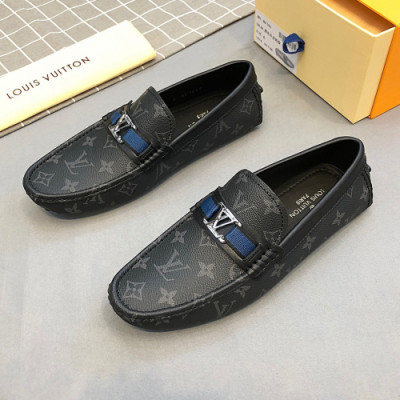 [클래식]Louis Vuitton 2019 Mens Initial Logo Strap Leather Driver - 루이비통 남성 이니셜 로고 스트랩 레더 드라이버 슈즈 Lou01197x.Size(240 - 275).블랙