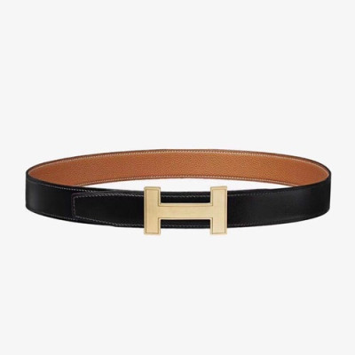 Hermes Mm/Wm Reversible Leather Belt - 에르메스남여공용 리버시블 레더 벨트 HERBT0039.Size(3.2cm).브라운