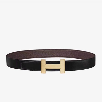 Hermes 2019 Mm/Wm Reversible Leather Belt - 에르메스 2019 남여공용 리버시블 레더 벨트 HERBT0040.Size(3.2cm).다크브라운