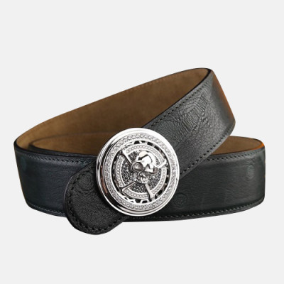 Alexander McQueen 2019 Mens Leather Belt - 알렉산더 맥퀸 2019 남성용 레더 벨트,MQBT0009,Size(3.8cm).다크그린은장,다크그린금장