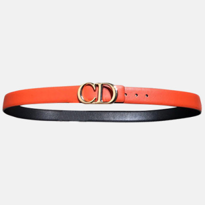 Christian Dior 2019 Ladies Leather Belt - 크리스챤 디올 2019 여성용 레더 벨트 DIOBT0006,Size(2.5CM).오렌지레드