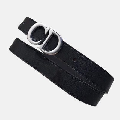 Christian Dior 2019 Ladies Leather Belt - 크리스챤 디올 2019 여성용 레더 벨트 DIOBT0011,Size(2.5CM).블랙