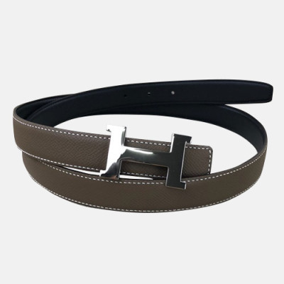 Hermes 2019 Ladies Reversible Epsom & Swift Leather Belt - 에르메스 2019 여성용 리버시블 엠송&스위프트 레더 벨트 HERBT0049.Size(2.5cm).그레이