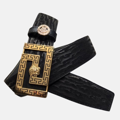 Versace 2019 Mens Rhinoceros Leather Belt - 베르사체 2019  남성용 코뿔소 레더 벨트 VERBT0009.블랙