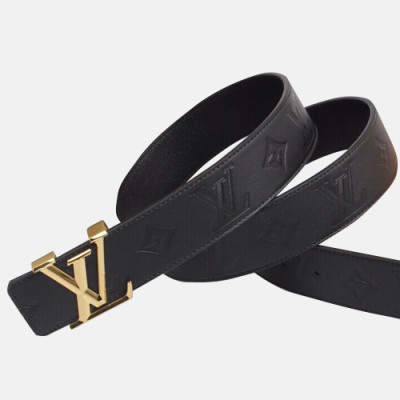 Louis vuitton 2019 Mens Leather Belt - 루이비통 2019 남성용  레더 벨트 LOUBT0047.Size(4.0cm).블랙