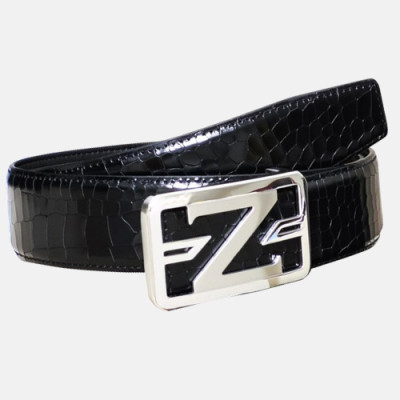 Ermenegildo Zegna 2019 Mens  Leather Belt - 에르메네질도 제냐 2019 남성용 레더 벨트 ZEGBT0004.Size(3.8cm),블랙금장,블랙은장