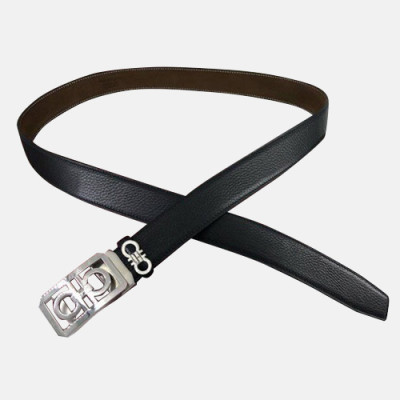 Salvatore Ferragamo 2019 Mens Leather Belt - 살바토레 페라가모 2019 남성용 레더 벨트 FERBT0014.Size(3.5cm).블랙