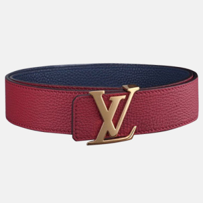 Louis vuitton 2019 Mens Reversible Leather Belt - 루이비통 2019 남성용 리버서블 레더 벨트 LOUBT0054.Size(4.0cm).레드+블루(은장),레드+블루(금장)