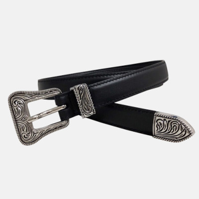 Saint Laurent 2019 Ladies Leather Belt - 입생로랑 2019 여성용 레더 벨트 YSLBT0003.Size(2.0cm).블랙