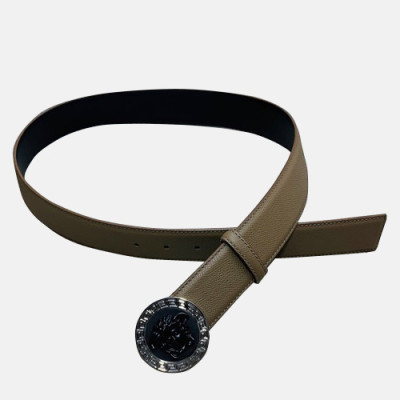 Versace 2019 Mens Leather Belt - 베르사체 2019  남성용 레더 벨트 VERBT0020,Size(4.0cm),카키