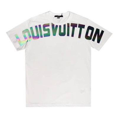 LouisVuitton 2019 Mm/WmCrew -neck Cotton Short Sleeved T-shirt - 루이비통 남자 크루넥 고튼 반팔티 Louts0042.Size(S-XL)화이트